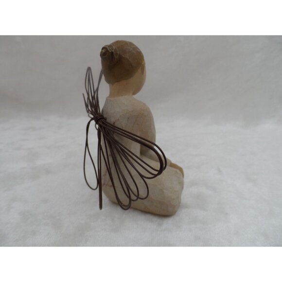 Willow Tree Serenity Angel Figurine Metal Wire Wings 2002 Susan Lordi 3.25" - Picture 2 of 5